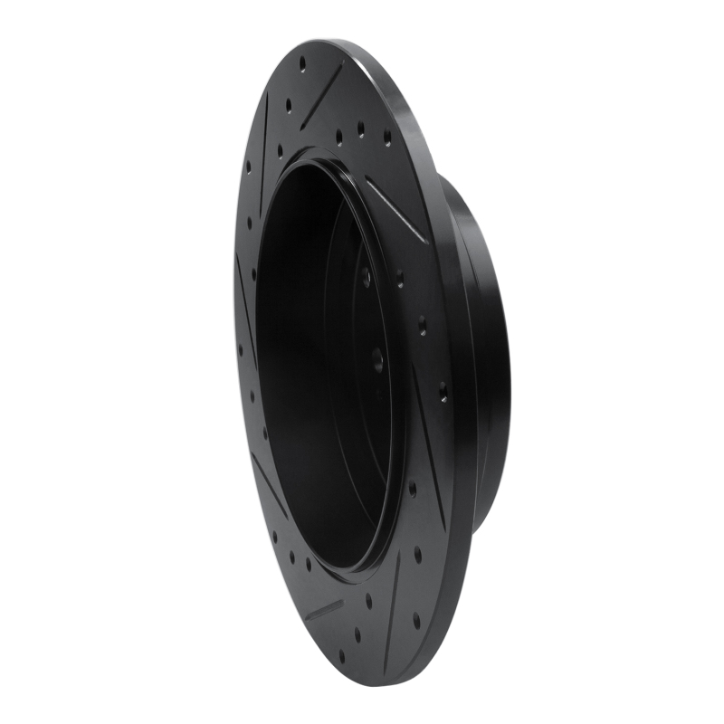 Acura MDX Brake Rotor (1) - Rear Right - R1 Concepts - Drilled & Slotted - Black - `07-`17